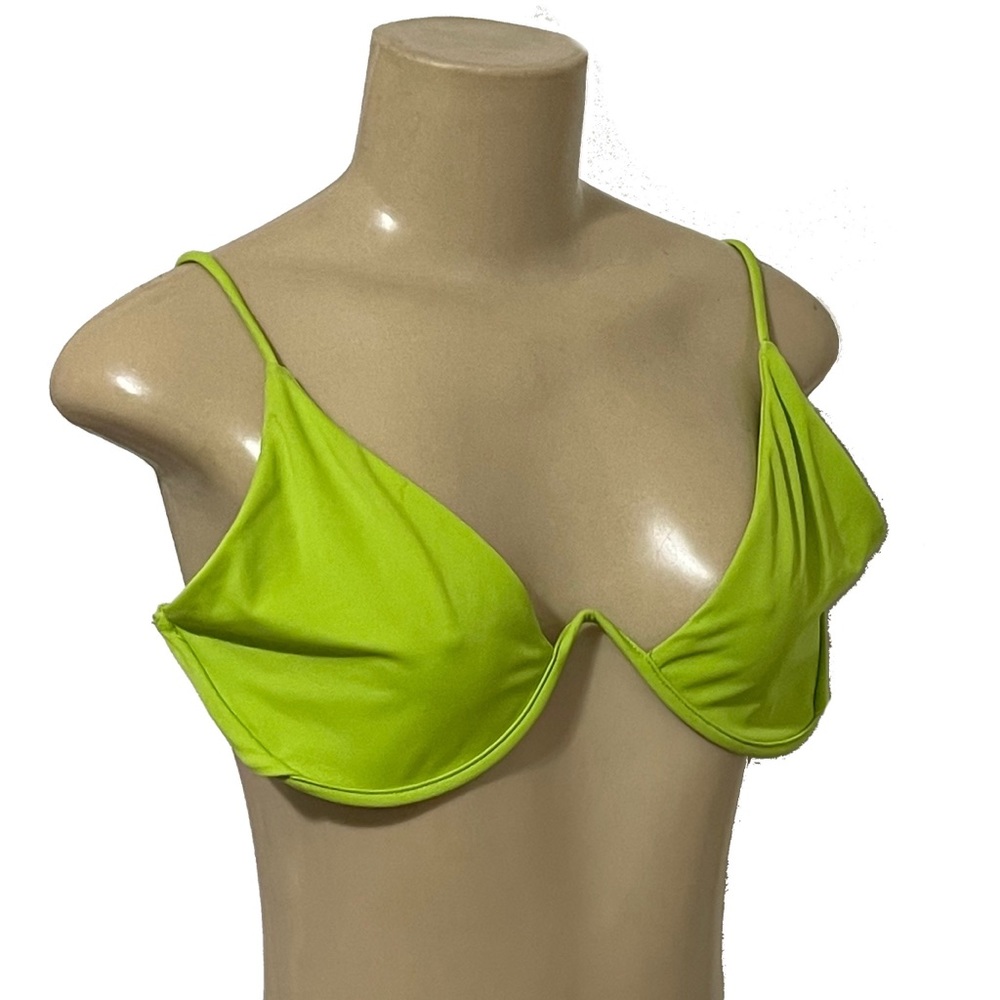 Kendall & Kylie neon green underwire bikini top Summer Beach Pool L